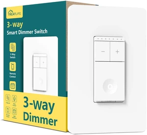 TREATLIFE 3 Way Smart Dimmer Switch, Smart Switch Compatible with Alexa and Google Assistant, 2.4GHz WiFi Light Switch, Schedule, Neutral Wire Needed, No Hub Required, 1 Pack TREATLIFE 3 Way Smart Dimmer Switch, Smart Switch Compatible with Alexa and Google Assistant, 2.4GHz WiFi Light Switch, Schedule, Neutral Wire Needed, No Hub Required, 1 Pack