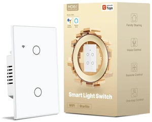 MOES 2nd Gen WiFi Smart Touch Light Switch, Work with Alexa Google, 2 Gang | 2nd Gen Touch Glass Panel, WiFi Smart No Hub, Voice Alexa Google, Multi-Control, Timer Away Schedule, Neutral Wire 10A MOES 2nd Gen WiFi Smart Touch Light Switch, Work with Alexa Google, 2 Gang | 2nd Gen Touch Glass Panel, WiFi Smart No Hub, Voice Alexa Google, Multi-Control, Timer Away Schedule, Neutral Wire 10A