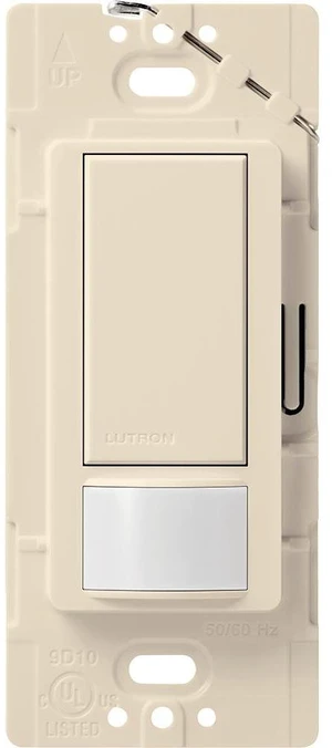 Lutron Maestro Vacancy Motion Sensor Light Switch for Bathroom, Garage, Laundry Room, and Closet, for Any Light Bulbs, Auto Off Only, Single-Pole Only, No Neutral Required, MS-VPS2-LA, Light Almond Lutron Maestro Vacancy Motion Sensor Light Switch for Bathroom, Garage, Laundry Room, and Closet, for Any Light Bulbs, Auto Off Only, Single-Pole Only, No Neutral Required, MS-VPS2-LA, Light Almond