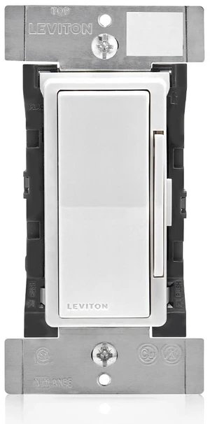 Leviton Decora Digital Dimmer for Magnetic Low Voltage, DDM06-1LZ, White | Compatible with 600VA MLV, 300W LED, 600W incandescent and halogen, neutral wire required, single pole/3-way or more Leviton Decora Digital Dimmer for Magnetic Low Voltage, DDM06-1LZ, White | Compatible with 600VA MLV, 300W LED, 600W incandescent and halogen, neutral wire required, single pole/3-way or more