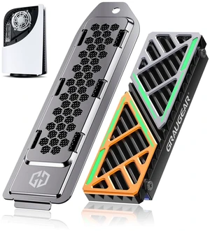 GRAUGEAR PS5 SSD Heatsink Cover Set, PS5 M.2 Cooling Kit  M.2 SSD Heatsink + PS5 SSD Heatsink Cover, PS5 SSD Cooler and Replacement, Dust Proof Cover, High-Airflow Design (PS5)