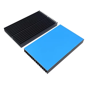 2Pcs Aluminum Heatsink Kit 100x60x10mm/ 3.94x2.36x0.39 inch + Thermal Conductive Adhesive Tape Cooler Heat Sink for Cooling SSD Smartphones Routers Hard Drives LED Panel (16 Pins) 2Pcs Aluminum Heatsink Kit 100x60x10mm/ 3.94x2.36x0.39 inch + Thermal Conductive Adhesive Tape Cooler Heat Sink for Cooling SSD Smartphones Routers Hard Drives LED Panel (16 Pins)