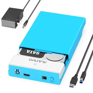 MAIWO 2.5''/3.5'' Hard Drive Enclosure for SATA HDD/SSD with USB 3.0 USB2.0 | Hard Drive Reader,HDD Enclosure,1x USB 3.0 1x USB2.0 Hub & 12V/2A Power Supply,UASP Supported,Tool-Free MAIWO 2.5''/3.5'' Hard Drive Enclosure for SATA HDD/SSD with USB 3.0 USB2.0 | Hard Drive Reader,HDD Enclosure,1x USB 3.0 1x USB2.0 Hub & 12V/2A Power Supply,UASP Supported,Tool-Free