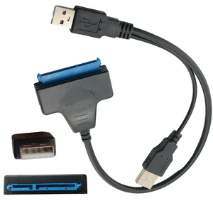DEVMO Hard Disk Drive 7+15 Pin SATA to USB 2.0 External Converter Adapter Cable 2.5" inch SSD HDD Laptop DEVMO Hard Disk Drive 7+15 Pin SATA to USB 2.0 External Converter Adapter Cable 2.5" inch SSD HDD Laptop