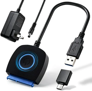 COMeap SATA to USB 3.0 Adapter for 3.5 2.5 Inch SSD/HDD Hard Drive Reader, External Converter Cable for HDD/SSD Data Transfer with 12V DC Power Adapter Support 5Gbps COMeap SATA to USB 3.0 Adapter for 3.5 2.5 Inch SSD/HDD Hard Drive Reader, External Converter Cable for HDD/SSD Data Transfer with 12V DC Power Adapter Support 5Gbps