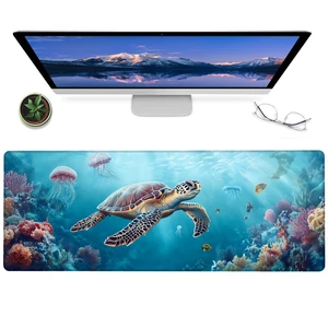 ainori Sea Turtle Gaming Mouse Pad 12x31.5in Large Extended Desk Mat with Underwater Marine Life Design Non-Slip Rubber Mousepad for Office Home Deskmat Gifts for Ocean Lovers Decor ainori Sea Turtle Gaming Mouse Pad 12x31.5in Large Extended Desk Mat with Underwater Marine Life Design Non-Slip Rubber Mousepad for Office Home Deskmat Gifts for Ocean Lovers Decor
