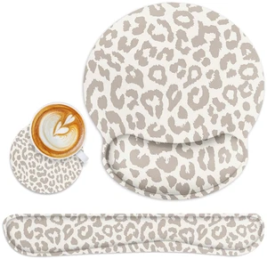 Britimes Ergonomic Mouse Pad Set with Wrist Rest, Leopard Animal | Skin Light Khaki Non-Slip Rubber Base Wrist Cushion Support and Coasters Mousepad with Wrist Support for Computer Keyboard Britimes Ergonomic Mouse Pad Set with Wrist Rest, Leopard Animal | Skin Light Khaki Non-Slip Rubber Base Wrist Cushion Support and Coasters Mousepad with Wrist Support for Computer Keyboard