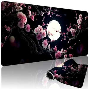 ModrnGld XXL Gaming Mouse Pad 35.4x15.7 Inch, Large Extended Desk Mat | Cherry Blossom Design, Non-Slip Rubber Base, Water-Resistant Surface and Stitched Edges for Gaming, Office & Home ModrnGld XXL Gaming Mouse Pad 35.4x15.7 Inch, Large Extended Desk Mat | Cherry Blossom Design, Non-Slip Rubber Base, Water-Resistant Surface and Stitched Edges for Gaming, Office & Home
