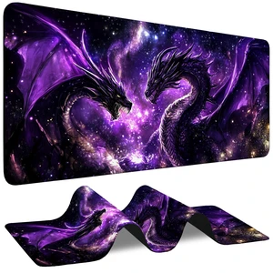 Large Gaming Mouse Pad Purple Dragon Fighting Extended Computer Keyboard Mousepad with Non-Slip Rubber Base Stitched Edge Waterproof Big Long Laptop Pad for Gamer Office Home 35.4"X 15.7" Large Gaming Mouse Pad Purple Dragon Fighting Extended Computer Keyboard Mousepad with Non-Slip Rubber Base Stitched Edge Waterproof Big Long Laptop Pad for Gamer Office Home 35.4"X 15.7"