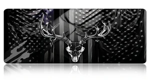 Large Gaming Mouse pad,Black Wood Grain USA American Flag Hunter Deer Anti Slip Rubber Base Mouse pad, Suitable for Computer, Laptop, Office Desk Accessories Large Gaming Mouse pad,Black Wood Grain USA American Flag Hunter Deer Anti Slip Rubber Base Mouse pad, Suitable for Computer, Laptop, Office Desk Accessories