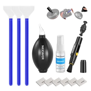 NEEWER 12 in 1 Camera Lens Cleaning Kit for Electronics, Phones, Tablets, 1x Lens Brush Pen + 1x Air Blower + 1x Cleaner Spray + 3X 24mm Full Frame Sensor Swab + 6X Cleaning Cloth, HM-49 NEEWER 12 in 1 Camera Lens Cleaning Kit for Electronics, Phones, Tablets, 1x Lens Brush Pen + 1x Air Blower + 1x Cleaner Spray + 3X 24mm Full Frame Sensor Swab + 6X Cleaning Cloth, HM-49