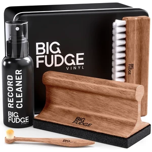 Big Fudge Vinyl Record Cleaning Kit, Collector's Edition, Sapele Wood | Velvet Brush, Stylus Brush, Cleaning Solution, Carrying Case, Gift Ready for Anyone Serious About Their Setup Big Fudge Vinyl Record Cleaning Kit, Collector's Edition, Sapele Wood | Velvet Brush, Stylus Brush, Cleaning Solution, Carrying Case, Gift Ready for Anyone Serious About Their Setup