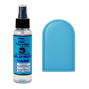 Premium Cleaner for Blu-Ray Discs - Microfiber Cloth Glove and Cleaning Solutiion Set - Safe and Gentle Anti-Static Formula Removes Dust, Smudges and Fingerprints Premium Cleaner for Blu-Ray Discs - Microfiber Cloth Glove and Cleaning Solutiion Set - Safe and Gentle Anti-Static Formula Removes Dust, Smudges and Fingerprints