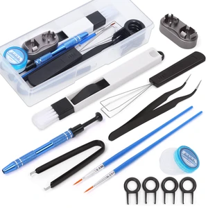 Cimeton 13Pcs Keyboard Lube Kit Keyboard Tools with Tweezers Keycap Puller Remover, Switch Opener, Switch Puller, 4-Claw Grabber, Grease and Lube Brush Cleaning Brush for Mechanical Keyboard Cimeton 13Pcs Keyboard Lube Kit Keyboard Tools with Tweezers Keycap Puller Remover, Switch Opener, Switch Puller, 4-Claw Grabber, Grease and Lube Brush Cleaning Brush for Mechanical Keyboard