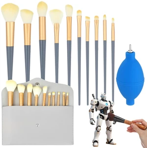Ferrochef 12 Pcs Model Cleaning Brush Kit Figurine Dusting Brush, Blue | Soft Brush with Handle Dust Plastic Removal Air Blower Storage Bag, Model Cleaning Brush for Statue Collectible Camera Ferrochef 12 Pcs Model Cleaning Brush Kit Figurine Dusting Brush, Blue | Soft Brush with Handle Dust Plastic Removal Air Blower Storage Bag, Model Cleaning Brush for Statue Collectible Camera
