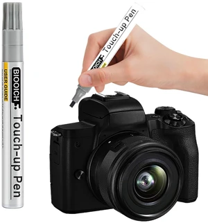BIOOICH Camera Touch Up Paint Pen with Marker Tip, Compatible with Canon/Sony/Nikon/Fujifilm, Repairs Scratches on Body/Lens/Buttons/Tripod, Long-Lasting Color Scheme (Semi-Matte Black) BIOOICH Camera Touch Up Paint Pen with Marker Tip, Compatible with Canon/Sony/Nikon/Fujifilm, Repairs Scratches on Body/Lens/Buttons/Tripod, Long-Lasting Color Scheme (Semi-Matte Black)