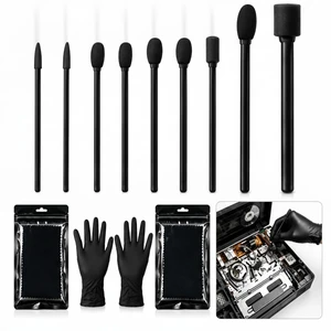 130 Pcs VHS Tape Cleaning Kit with Swabs Cloths Gloves for VCR | 100 Foam Swabs, 10 Suede Cloths, 20 Black Gloves, Precision Cleaning Tools for VHS VCR Tape Players, Retro Home Entertainment 130 Pcs VHS Tape Cleaning Kit with Swabs Cloths Gloves for VCR | 100 Foam Swabs, 10 Suede Cloths, 20 Black Gloves, Precision Cleaning Tools for VHS VCR Tape Players, Retro Home Entertainment