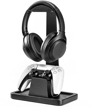 UPERGO Solid Wood Headphone Stand with Controller Holder for Desk | Natural Solid Wood, Holds 1 Headset & 1 Controller, Gamer Gifts for Men, Gaming Desk Accessories for PS5/Xbox/Switch UPERGO Solid Wood Headphone Stand with Controller Holder for Desk | Natural Solid Wood, Holds 1 Headset & 1 Controller, Gamer Gifts for Men, Gaming Desk Accessories for PS5/Xbox/Switch
