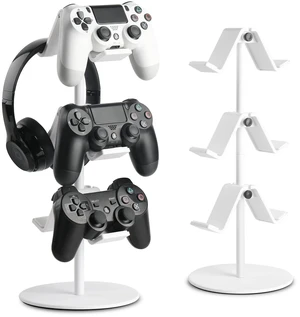 KELJUN Controller Holder White, Headset Holder,Great 3 Tier Controller Headphone Organizer for All Headsets Xbox ONE 360 Switch PS4 PS5 (Elegant White) KELJUN Controller Holder White, Headset Holder,Great 3 Tier Controller Headphone Organizer for All Headsets Xbox ONE 360 Switch PS4 PS5 (Elegant White)