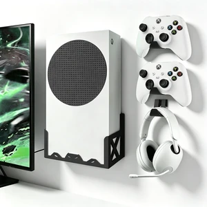BracNova Wall Mount Kit for Xbox Series S,Steel Mount Includes Detachable Controller Holder and Headphone Stand NOT for Xbox ONE S BracNova Wall Mount Kit for Xbox Series S,Steel Mount Includes Detachable Controller Holder and Headphone Stand NOT for Xbox ONE S