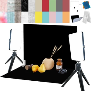 14PCS Black Velvet Flocked Product Photography Backdrops Board | with 2PCS LED Lighting Kit Anti-glare Photo Backdrop for Small Product Food Jewelry Cosmetic. (16x11.5in) 14PCS Black Velvet Flocked Product Photography Backdrops Board | with 2PCS LED Lighting Kit Anti-glare Photo Backdrop for Small Product Food Jewelry Cosmetic. (16x11.5in)