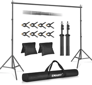 EMART Backdrop Stand 10x8.5FT Adjustable Back Drop Stand for Party Events | Background Stand Backdrop with 8 Clamps, 2 Sandbags for Photography, Wedding, Baby Shower, Birthday Decoration, Photo Studio EMART Backdrop Stand 10x8.5FT Adjustable Back Drop Stand for Party Events | Background Stand Backdrop with 8 Clamps, 2 Sandbags for Photography, Wedding, Baby Shower, Birthday Decoration, Photo Studio