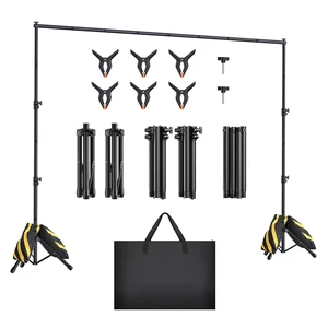 Backdrop Stand 10x7.5ft, Height Adjustable and Width Adjustable Backdrop Stand, Back Drop Stand for Balloon Arch, Photo, Parties Backdrop Stand 10x7.5ft, Height Adjustable and Width Adjustable Backdrop Stand, Back Drop Stand for Balloon Arch, Photo, Parties