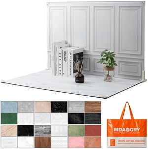 MDAOCRY 23 x 35 in Product Photography Backdrops, 12 Sheets, 24 Patterns | Double-Sided, Water-Resistant Backdrops for Food, Jewelry, Cosmetics, Crafts, Flat Lays and Content Creation MDAOCRY 23 x 35 in Product Photography Backdrops, 12 Sheets, 24 Patterns | Double-Sided, Water-Resistant Backdrops for Food, Jewelry, Cosmetics, Crafts, Flat Lays and Content Creation
