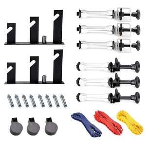 ZLY 3 Roller Backdrop Wall Mount Manual Background Support Ceiling Holder | Backdrop Roller System for Home Studio Live Stream Game Video, Including 2 Double Hooks, Expand Bars,3 Chains,Eight Screws
