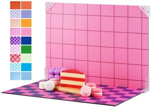 Meking 9Pcs 18Patterns Product Photography Backdrops Photo Backdrop Boards | Colourful Grid Photoshoot Background for Jewelry,Cosmetic,Makeup and Other Small Product Photography (16.5X11 inch)