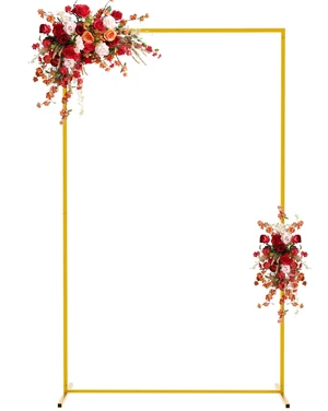 Asee'm 6.6FTx4FT Gold Wedding Arch Backdrop Stand Square Metal | Rectangular Backdrop Frame Square Balloon Arch Stand for Ceremony Party Photo Baby Shower Anniversary Floral Arbor Decor Asee'm 6.6FTx4FT Gold Wedding Arch Backdrop Stand Square Metal | Rectangular Backdrop Frame Square Balloon Arch Stand for Ceremony Party Photo Baby Shower Anniversary Floral Arbor Decor