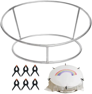 Newborn Photography Props Baby Photoshoot Frame Stand with Stretch Fabric Backdrop and 6 Clamps, Stainless Steel Round Backdrop Stand for Newborn Photo Sessions Newborn Photography Props Baby Photoshoot Frame Stand with Stretch Fabric Backdrop and 6 Clamps, Stainless Steel Round Backdrop Stand for Newborn Photo Sessions