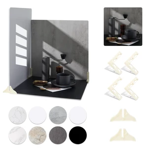 BEIYANG 4PCS 16x16 Inch Backdrop Boards and 1PCS 15x19 Inch Window Shadow Pane, Perfect Backdrop Kit for Small Product Such as Food Drink Make-up Flower, Durable Waterproof BEIYANG 4PCS 16x16 Inch Backdrop Boards and 1PCS 15x19 Inch Window Shadow Pane, Perfect Backdrop Kit for Small Product Such as Food Drink Make-up Flower, Durable Waterproof