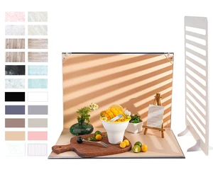 Tabletop Photo Background Kit for Small Product Photography, 10 Pcs 20 Patterns Backdrop Papers with Blind & Grid Shadow Props, 16.5 x 11.7 in for Food, Jewelry, Beauty & UGC Photos Tabletop Photo Background Kit for Small Product Photography, 10 Pcs 20 Patterns Backdrop Papers with Blind & Grid Shadow Props, 16.5 x 11.7 in for Food, Jewelry, Beauty & UGC Photos