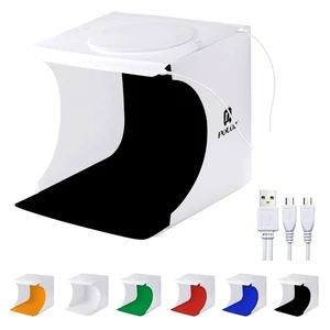 Mini Photo Studio Super Bright Photography Light Box Lightbox Portable Shooting Light Tent with 6 Colors Photography Backdrops Waterproof Background Screen Carrying Bag (20 Centimeter) Mini Photo Studio Super Bright Photography Light Box Lightbox Portable Shooting Light Tent with 6 Colors Photography Backdrops Waterproof Background Screen Carrying Bag (20 Centimeter)