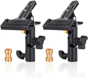 UTEBIT 2 Pack Photography Reflector Holder for Light Stand, Black | Heavy Duty Metal Clamp Holder, Light Reflector with Stand, Photo Umbrella Clamps for Studio, Light Stand UTEBIT 2 Pack Photography Reflector Holder for Light Stand, Black | Heavy Duty Metal Clamp Holder, Light Reflector with Stand, Photo Umbrella Clamps for Studio, Light Stand