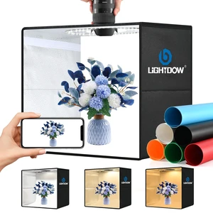 Lightdow 10"x10"x10" Photo Studio Light Box Photography with 96 LEDs (CRI>95), 6 Backdrops - Portable/Dimmable/Versatile Folding Shooting Tents for Toys/Jewelry/Watches/Cosmetics Photography Lightdow 10"x10"x10" Photo Studio Light Box Photography with 96 LEDs (CRI>95), 6 Backdrops - Portable/Dimmable/Versatile Folding Shooting Tents for Toys/Jewelry/Watches/Cosmetics Photography