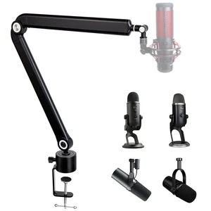 SUNMON Mic Stand Boom Arm - Microphone Arm Compatible with HyperX QuadCast, 360° Rotation Microphone Stand, Weighted Metal Mic Boom Arm for HyperX QuadCast,Blue Yeti,Shure MV7,Rode and Most Gaming