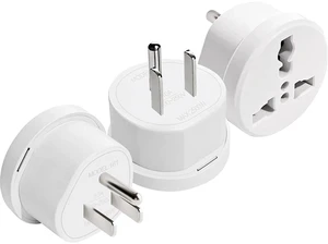 AJMRTC UK to US Plug Adapter, Type B International Travel Power Adaptor, Convert UK BS1363 Plug to US Type B Socket, Works with Plugs from Europe, India & More Countries, 3-Packs for Travel, Home and AJMRTC UK to US Plug Adapter, Type B International Travel Power Adaptor, Convert UK BS1363 Plug to US Type B Socket, Works with Plugs from Europe, India & More Countries, 3-Packs for Travel, Home and