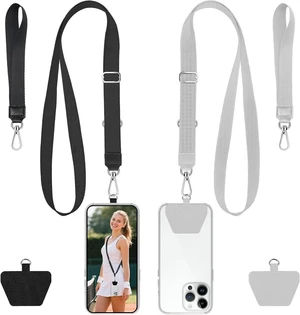 AJMRTC Phone Lanyard, 2 Pack Crossbody Anti-Drop Neck & Wrist Strap with 2 Tether Patches, Secure Hands-Free Phone Holder, Compatible with iPhone Samsung, for Nurses, Teachers, Travel, Hiking AJMRTC Phone Lanyard, 2 Pack Crossbody Anti-Drop Neck & Wrist Strap with 2 Tether Patches, Secure Hands-Free Phone Holder, Compatible with iPhone Samsung, for Nurses, Teachers, Travel, Hiking