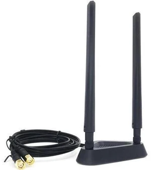 AJMRTC 2.4G 5G Dual Band WiFi Antenna 8dBi SMA Male, Omni Directional Wireless Antenna with Magnetic Base 110CM Extension Cable for WiFi Router PCIe Wireless Network Card AJMRTC 2.4G 5G Dual Band WiFi Antenna 8dBi SMA Male, Omni Directional Wireless Antenna with Magnetic Base 110CM Extension Cable for WiFi Router PCIe Wireless Network Card