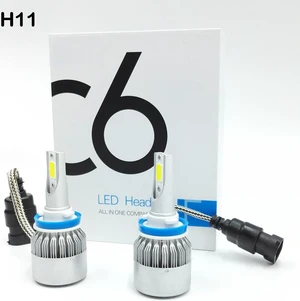 AJMRTC 2Pack C6 H8/H11/H9 LED Headlight Bulbs Conversion Kit, 72W/Pair 7600LM 6000K Cool White, IP68 Waterproof 360 Degree Beam, Plug and Play All-in-One Replacement for Halogen & HID Xenon AJMRTC 2Pack C6 H8/H11/H9 LED Headlight Bulbs Conversion Kit, 72W/Pair 7600LM 6000K Cool White, IP68 Waterproof 360 Degree Beam, Plug and Play All-in-One Replacement for Halogen & HID Xenon