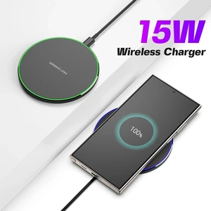 AJMRTC 15W Qi Wireless Charging Pad, Aluminum Fast Wireless Charger, Portable Slim Wireless Charging Station for iPhone, Samsung Galaxy, All Qi-Certified iOS & Android Smartphones AJMRTC 15W Qi Wireless Charging Pad, Aluminum Fast Wireless Charger, Portable Slim Wireless Charging Station for iPhone, Samsung Galaxy, All Qi-Certified iOS & Android Smartphones