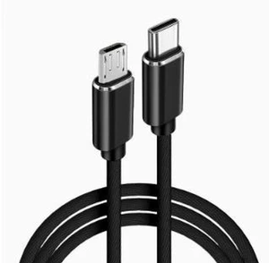 AJMRTC USB Type-C to Micro USB 2.0 Braided Cable, Type-C Male to Micro-B Male OTG Cord Supports 2.1A Fast Charging & Data Sync, for Android Phones, Power Bank, Digital Camera, Old Micro USB Devices AJMRTC USB Type-C to Micro USB 2.0 Braided Cable, Type-C Male to Micro-B Male OTG Cord Supports 2.1A Fast Charging & Data Sync, for Android Phones, Power Bank, Digital Camera, Old Micro USB Devices