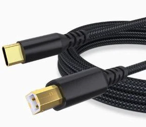 AJMRTC 5M USB-C to USB-B Printer Cable, Nylon Braided Type-C Male to USB-B Male Cord, Plug and Play High Stability Data Transfer Cable for Printer, Scanner, Copier and Office Equipment AJMRTC 5M USB-C to USB-B Printer Cable, Nylon Braided Type-C Male to USB-B Male Cord, Plug and Play High Stability Data Transfer Cable for Printer, Scanner, Copier and Office Equipment