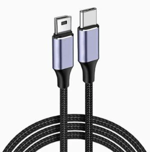 AJMRTC 1M USB Type-C Male to Mini USB Mini-B 5Pin Data Charging Cable, USB 2.0 480Mbps Sync Cord, Type C to Mini B Cable for MP3 MP4 Player, Drawing Tablet, Digital Camera, Keyboard, GPS and Legacy AJMRTC 1M USB Type-C Male to Mini USB Mini-B 5Pin Data Charging Cable, USB 2.0 480Mbps Sync Cord, Type C to Mini B Cable for MP3 MP4 Player, Drawing Tablet, Digital Camera, Keyboard, GPS and Legacy