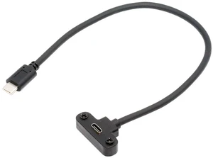 AJMRTC 480Mbps Type-C Male to Female Up Angled Screw Locking Extension Cable, Power & Data Transfer Cord, Lockable Connector for Industrial Camera, VR Headset and USB-C Devices AJMRTC 480Mbps Type-C Male to Female Up Angled Screw Locking Extension Cable, Power & Data Transfer Cord, Lockable Connector for Industrial Camera, VR Headset and USB-C Devices