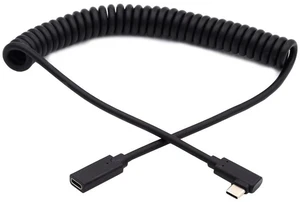 AJMRTC USB-C Coiled Stretch Extension Cable, Type-C Male to Female Power & Data Cord, Retractable Spring Cable for Gaming Keyboard, Gaming Mouse, USB-C Gaming Peripherals, Flexible Stretchable Cable AJMRTC USB-C Coiled Stretch Extension Cable, Type-C Male to Female Power & Data Cord, Retractable Spring Cable for Gaming Keyboard, Gaming Mouse, USB-C Gaming Peripherals, Flexible Stretchable Cable