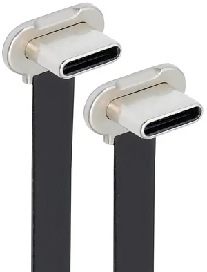 AJMRTC Angled USB C to USB C Cable 15cm, Ultra Slim Flat USB 2.0 Type C Cord, PD 65W Fast Charging & 480Mbps Data Sync, Right Angle Flat Short Power Data Cable for USB-C Laptops, Tablets, Smartphones AJMRTC Angled USB C to USB C Cable 15cm, Ultra Slim Flat USB 2.0 Type C Cord, PD 65W Fast Charging & 480Mbps Data Sync, Right Angle Flat Short Power Data Cable for USB-C Laptops, Tablets, Smartphones