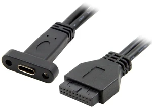 AJMRTC Single Port USB 3.1 Type-C Female to USB3.0 Motherboard 19Pin Header Cable 40cm, PC Front Panel USB-C Expansion Cord, Internal Motherboard Header Cable for Desktop Computer Case Modding AJMRTC Single Port USB 3.1 Type-C Female to USB3.0 Motherboard 19Pin Header Cable 40cm, PC Front Panel USB-C Expansion Cord, Internal Motherboard Header Cable for Desktop Computer Case Modding